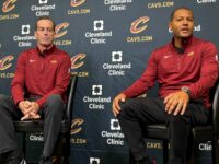 Coach Kenny Atkinson and president of basketball operations Koby Altman hold their Cavaliers Media Day availability on Friday, Sept. 27, 2024, in Independence.