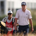 Jul 16, 2026; Southport, ENG; Matt McCarty walks the 18th fairway during the first round of The Open Championship golf tournament at Royal Birkdale. Mandatory Credit: Bill Streicher-Imagn Images