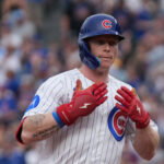 Aug 5, 2026; Chicago, Illinois, USA; Chicago Cubs center fielder Pete Crow-Armstrong (4) runs the bases after hitting a two-run home run against the Los Angeles Dodgers during the fourth inning at Wrigley Field. Mandatory Credit: David Banks-Imagn Images