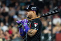 Aug 10, 2026; Phoenix, Arizona, USA; Arizona Diamondbacks second baseman Ketel Marte against the Colorado Rockies at Chase Field. Mandatory Credit: Mark J. Rebilas-Imagn Images
