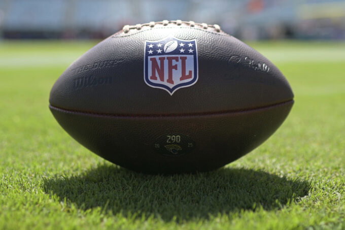 Sep 13, 2026; Jacksonville, Florida, USA; A general view of an NFL game ball before the game between Cleveland Browns and Jacksonville Jaguars at EverBank Stadium. Mandatory Credit: Melina Myers-Imagn Images