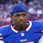 Aug 27, 2026; Orchard Park, New York, USA; Buffalo Bills wide receiver Skyler Bell (13) looks on during warmups prior to the game against the Pittsburgh Steelers at New Highmark Stadium. Mandatory Credit: Gregory Fisher-Imagn Images
