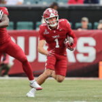 Sep 25, 2026; Philadelphia, Pennsylvania, USA; Temple Owls wide receiver Colin Chase (1) runs with the ball against the Army Black Knights during the first half at Lincoln Financial Field. Mandatory Credit: Danny Wild-Imagn Images