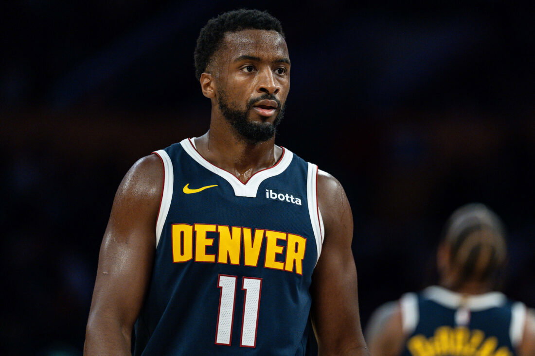 Oct 16, 2026; Los Angeles, California, USA; Denver Nuggets forward Alpha Diallo (11) during the fourth quarter of a game against the Los Angeles Lakers at Crypto.com Arena. Mandatory Credit: Jon Endow-Imagn Images