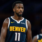 Oct 16, 2026; Los Angeles, California, USA; Denver Nuggets forward Alpha Diallo (11) during the fourth quarter of a game against the Los Angeles Lakers at Crypto.com Arena. Mandatory Credit: Jon Endow-Imagn Images