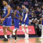 Oct 23, 2026; Orlando, Florida, USA; Minnesota Timberwolves guard LaMelo Ball (1) reacts after a basket against the Orlando Magic in the second quarter at Kia Center. Mandatory Credit: Nathan Ray Seebeck-Imagn Images